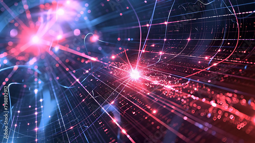 quantum communication networks in the digital world a bright light illuminates the scene © YOGI C