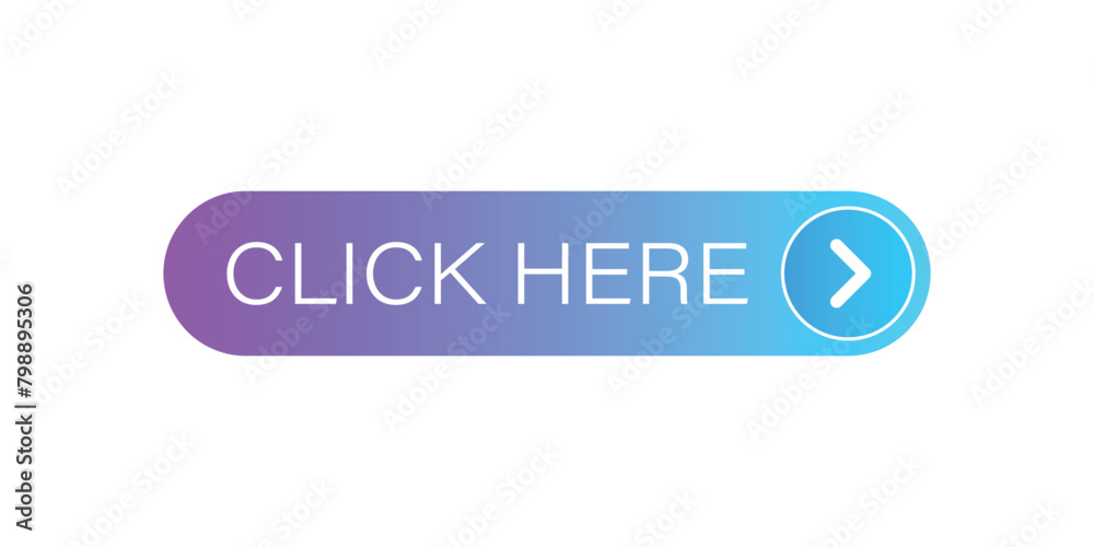 Click here banner icon in flat style. Ecommerce vector illustration on isolated background. Shopping sign business concept. Click here banner icon in flat style. Ecommerce vector illustration on isolated background. Shopping sign business concept.