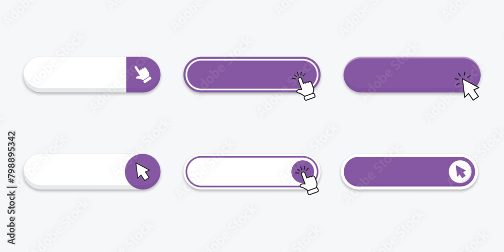 Click here banner icon in flat style. Ecommerce vector illustration on isolated background. Shopping sign business concept. Click here banner icon in flat style. Ecommerce vector illustration on isolated background. Shopping sign business concept.