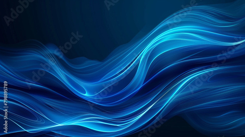 Sleek Design in Cool Blue Minimal Wave Vector Background.