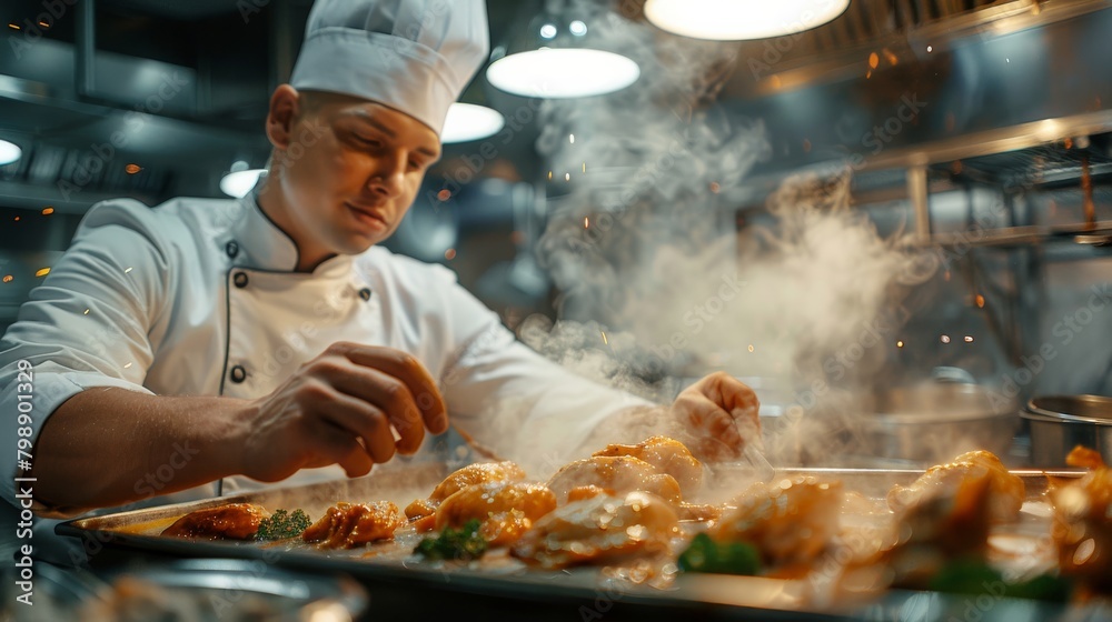 A chef preparing a delicious meal using frozen chicken products in a commercial kitchen, showcasing the versatility and convenience of frozen poultry in culinary applications. A chef preparing a delicious meal using frozen chicken products in a commercial kitchen, showcasing the versatility and convenience of frozen poultry in culinary applications.