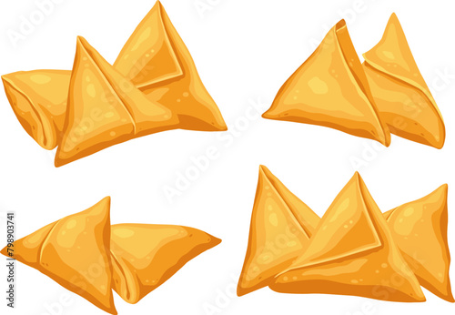 samosa on a white background