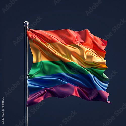 Emoji representation of the LGBT pride flag  featuring the vibrant rainbow colors symbolizing diversity and acceptance within the LGBTQ  community. 