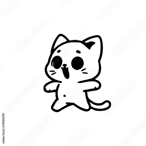 Little cute kitten in every moment 