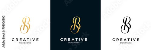 Alphabet letters SB or BS logo monogram