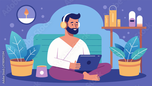 With calming music playing in the background the vlogger paints a serene picture of their sauna experience and how it has improved their mental.