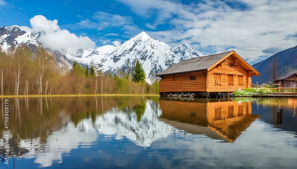 Fototapeta premium house in the mountains