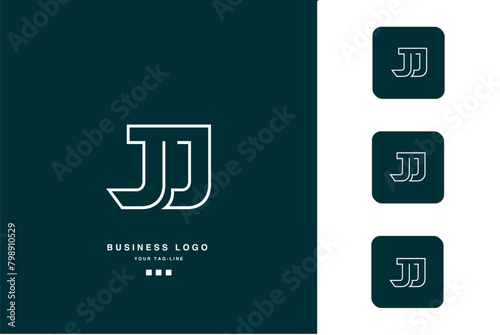 J, JJ, Abstract Letters Logo Monogram