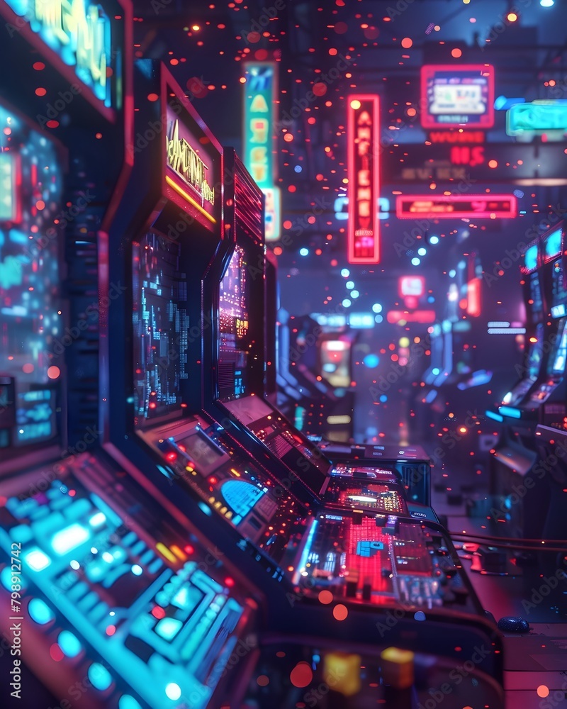 Cutting-Edge Blockchain Gaming Platform with Retro-Futuristic Pixel Art and Neon-Lit Atmosphere Cutting-Edge Blockchain Gaming Platform with Retro-Futuristic Pixel Art and Neon-Lit Atmosphere