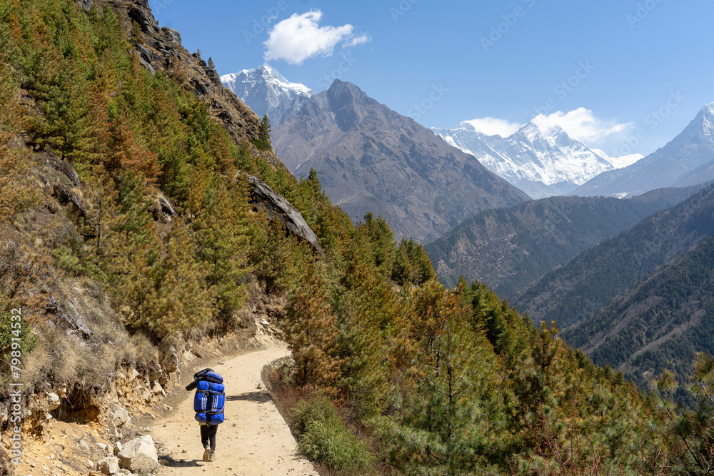 The Himalayan EBC trekking course is visited by many people from all over the world The Himalayan EBC trekking course is visited by many people from all over the world