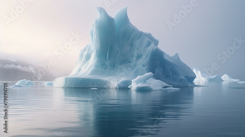 Iceberg - Hidden Danger And Global Warming Concept Generative AI © KRIS