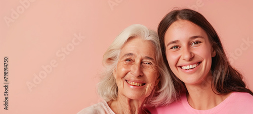 Affectionate mothers and daughters together on Mother’s Day