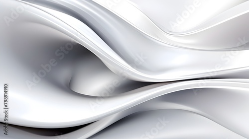 Flowing Abstract White Twirl Design for Futuristic Concept Background