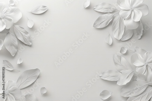 Delicate White Petal Abstract Paper Sculpture with Elegant Symmetry
