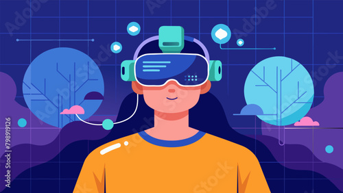 A patient hooked up to a virtual reality headset experiencing a customized neurotheutic simulation to help them overcome phobias and fears..