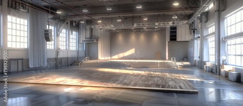 D Rendered Podium Assembly A Symbol of Modern Design and Industrial Precision photo