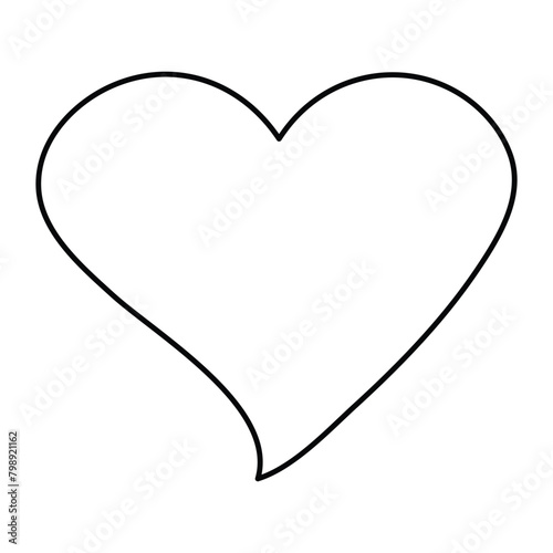 Love symbol. heart line icon, outline vector logo illustration, Isolated heart on a white background