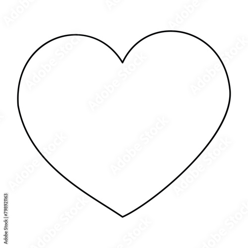 Love symbol. heart line icon, outline vector logo illustration, Isolated heart on a white background