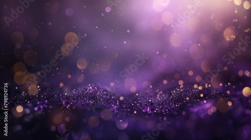 A shiny purple and black texture filled with glitter