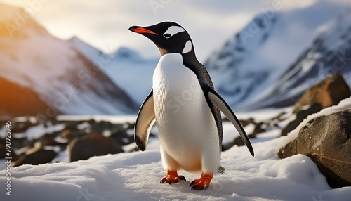 penguin on ice penguin on the beach penguin in polar regions penguin on the beach