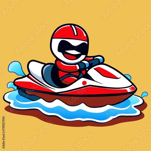 cute jet ski background art