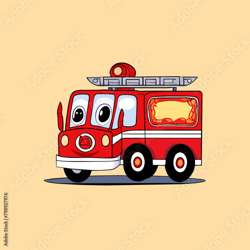 cute firetruck background