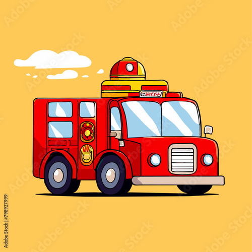 cute firetruck background