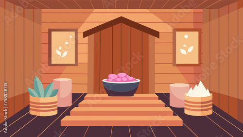 Surrounded by natural wood panels and Himalayan salt panels the sauna provides a detoxifying and grounding experience..
