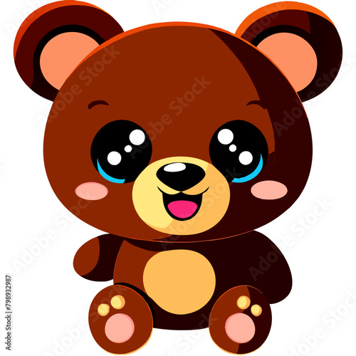 cute bear  clean high detailed  
