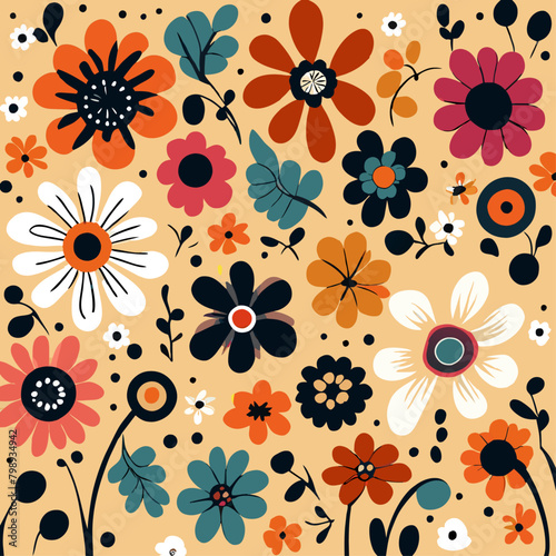floral cute background art