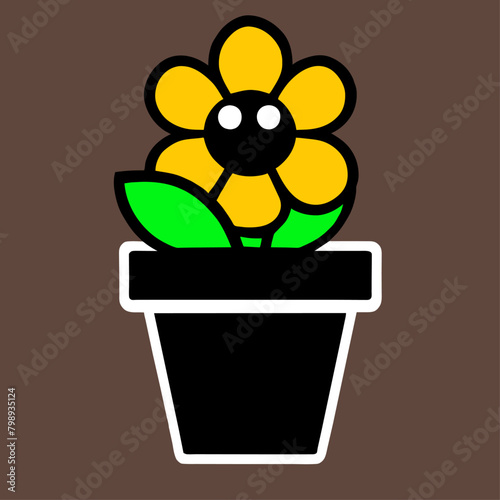 flower pot background art h