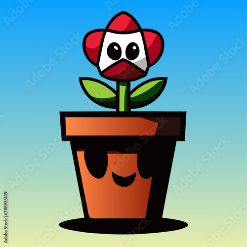 flower pot background art h