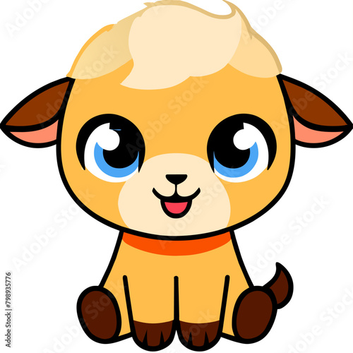 goat kawaii style cartoon smooth anime s