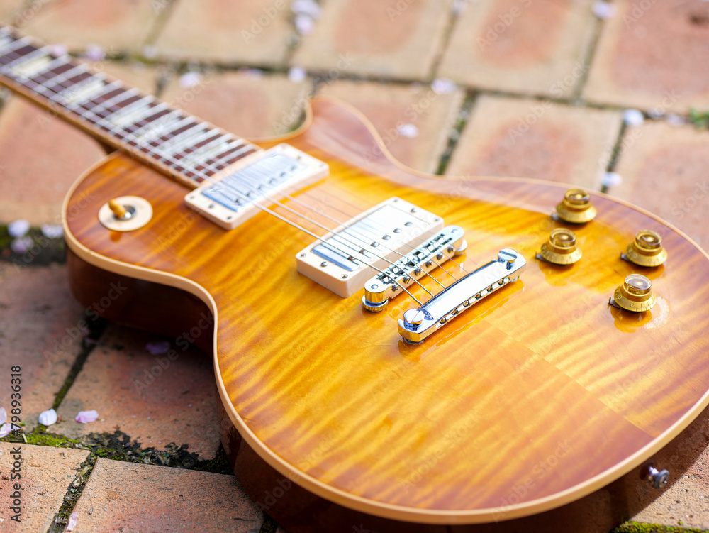 Naklejka premium guitar on the wall