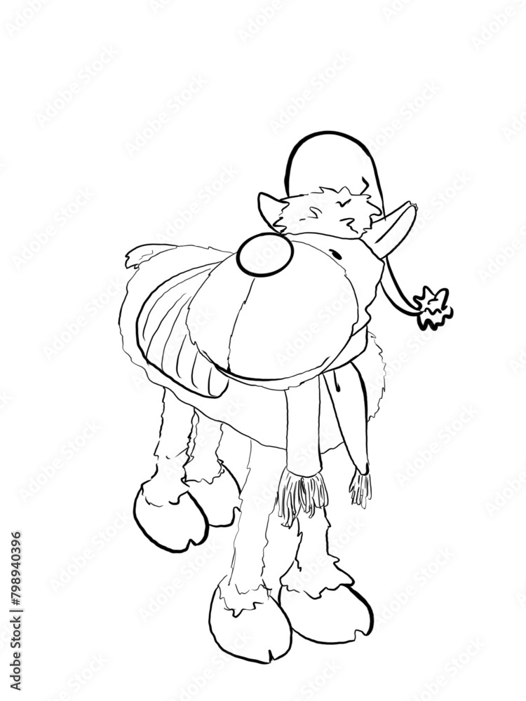 Fototapeta premium deer in a cap