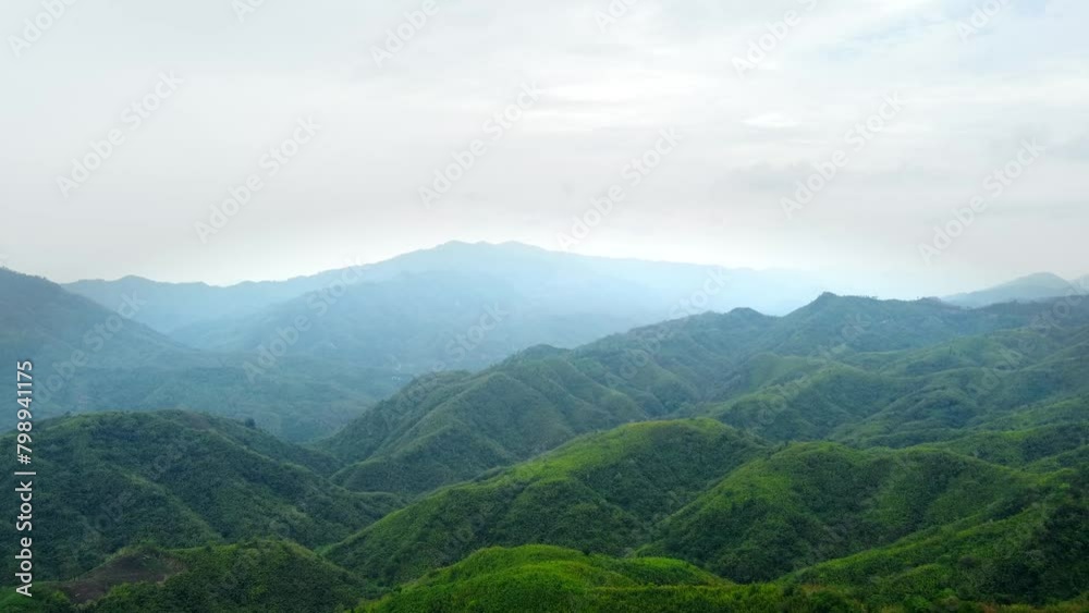 Aerial view of the beautiful mountains of west phaileng near the city of aizawl in the state of mizoram in India. Aerial view of the beautiful mountains of west phaileng near the city of aizawl in the state of mizoram in India.