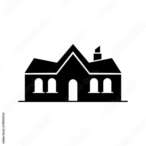 simple and contemporary minimalist house vector icon