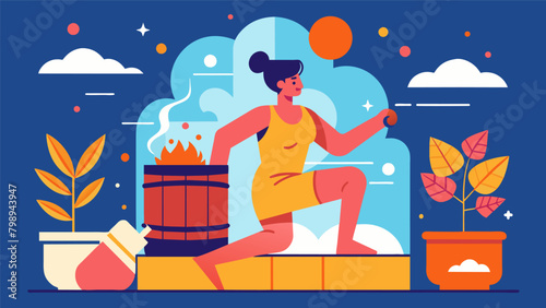 I use my sauna session to picture myself trying new activities pushing myself out of my comfort zone and feeling a sense of exhilaration and growth..