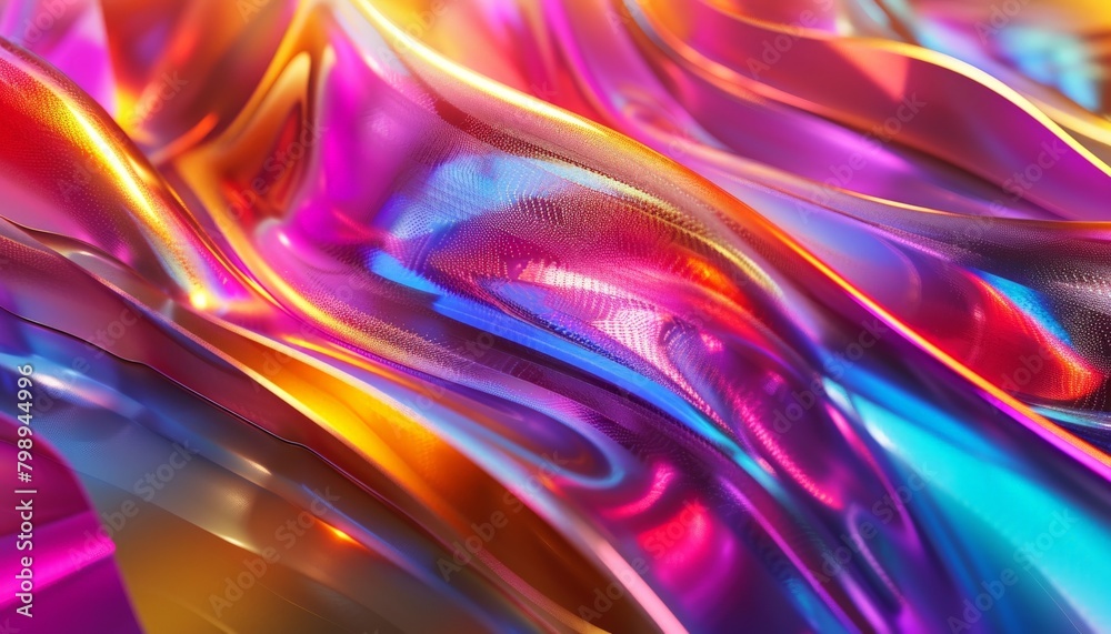 A macro shot of anodized aluminum, showcasing the vibrant, almost iridescent color gradient across its surface A macro shot of anodized aluminum, showcasing the vibrant, almost iridescent color gradient across its surface