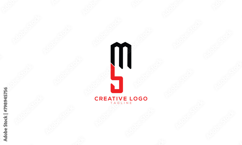 MS SM Abstract initial monogram letter alphabet logo design MS SM Abstract initial monogram letter alphabet logo design