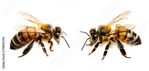 bee isolated on white or transparent background