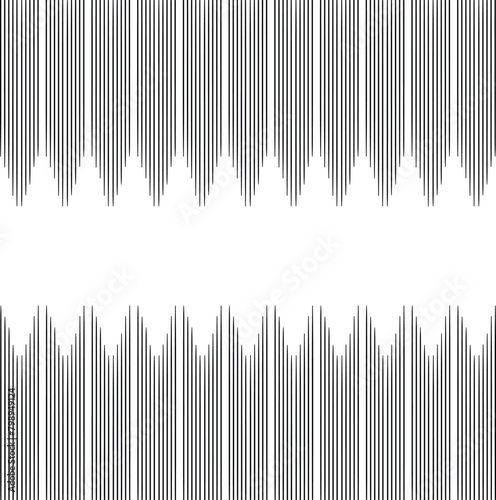Aggressive texture with vertical sharp rows of lines, similar to the teeth of a predator or a dangerous fence.