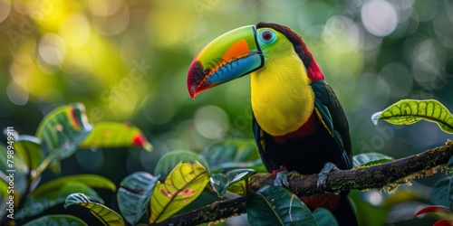 toucan on a tree in Costa Rica photo