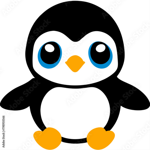 penguin full body white background chara