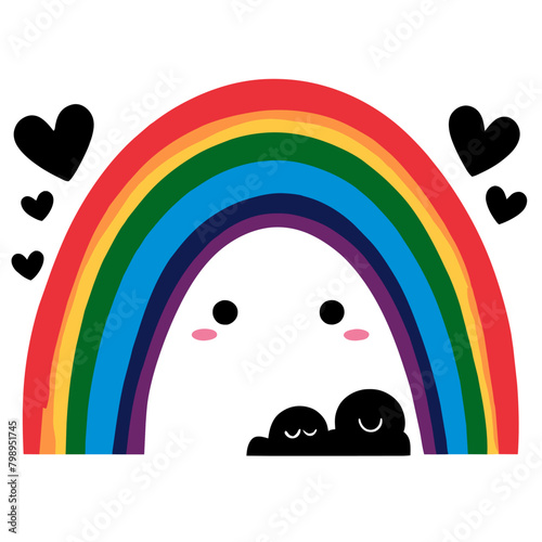 rainbows cute background ar