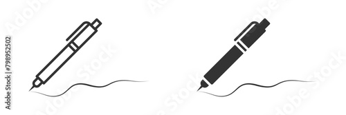 Pen icon isolated on a white background. Vector illustration.