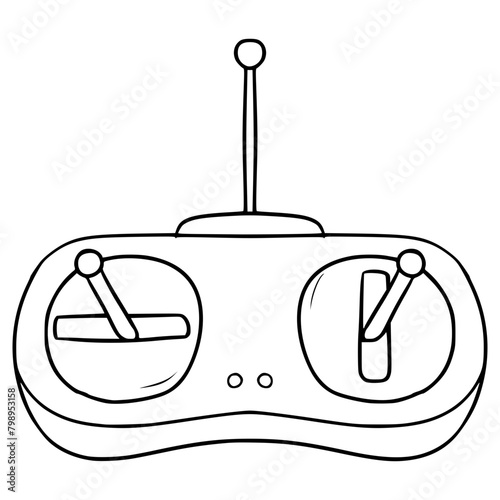 toy remote control illustration hand drawn outline vector