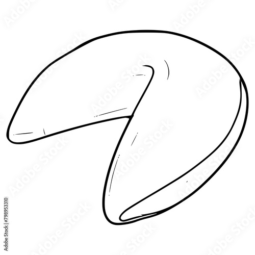 fortune cookie illustration hand drawn outline vector