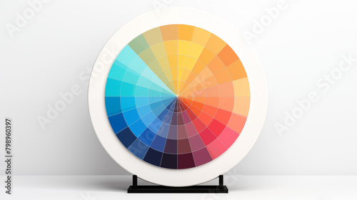 Stock image of round pallete gradient on a white background cut out