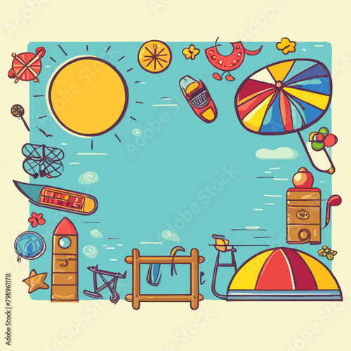 summers cute background art